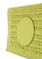 Tory Burch Ella Raffia Clutch - Green - One Size