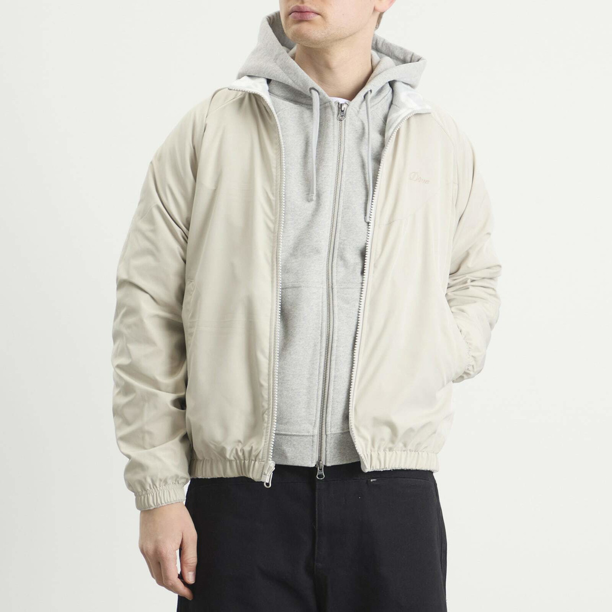 Dime Men's Reversible Chilling Fleece Jacket in Granite/Bone