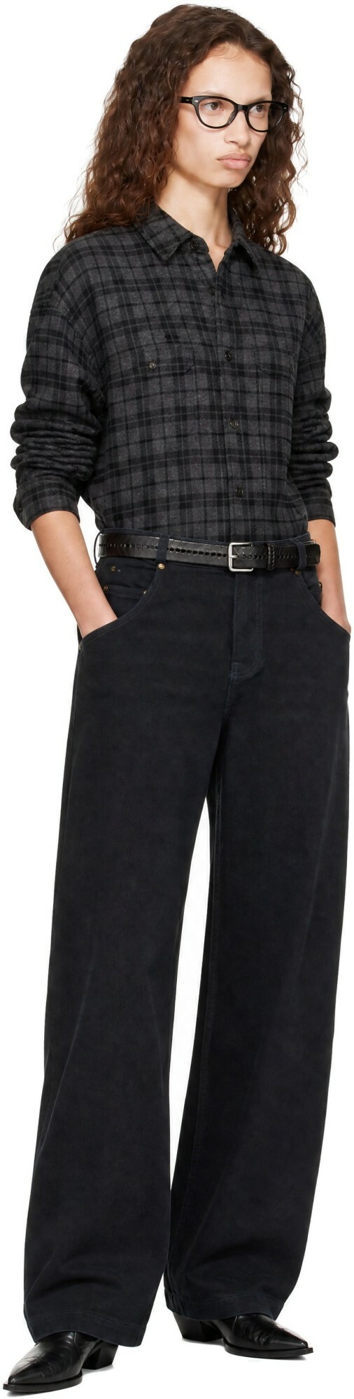WILLY CHAVARRIA Gray Quilted Overshirt Jacket