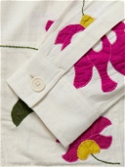 Kardo - Embroidered Appliquéd Cotton Chore Jacket - Neutrals