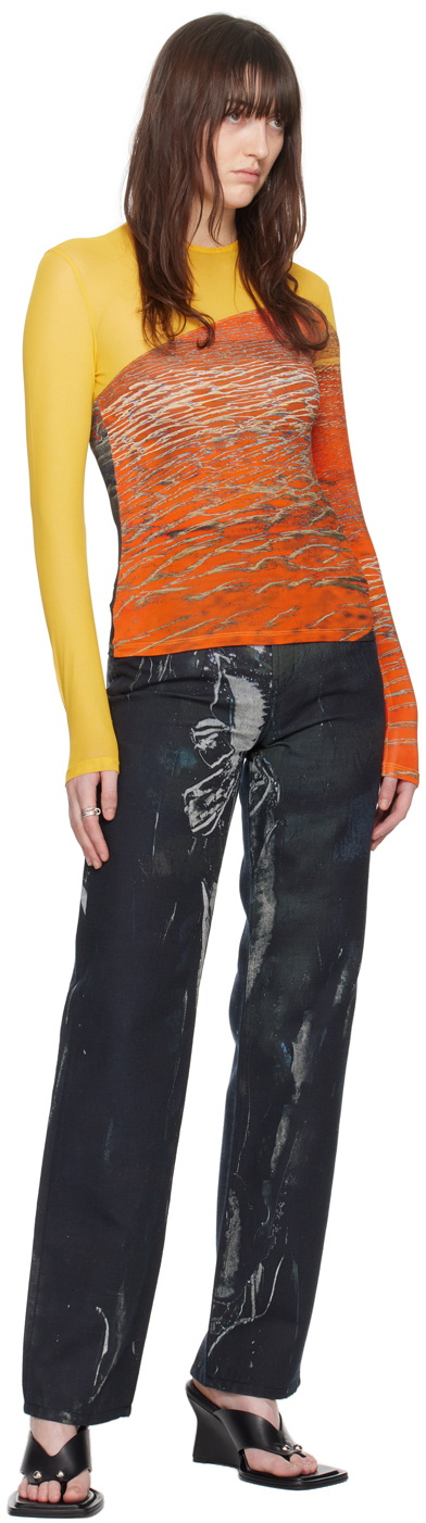 Louisa Ballou Multicolor Sunset Long Sleeve T-Shirt