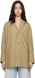 DARKPARK Beige Jodie Popeline Tunic Style Shirt