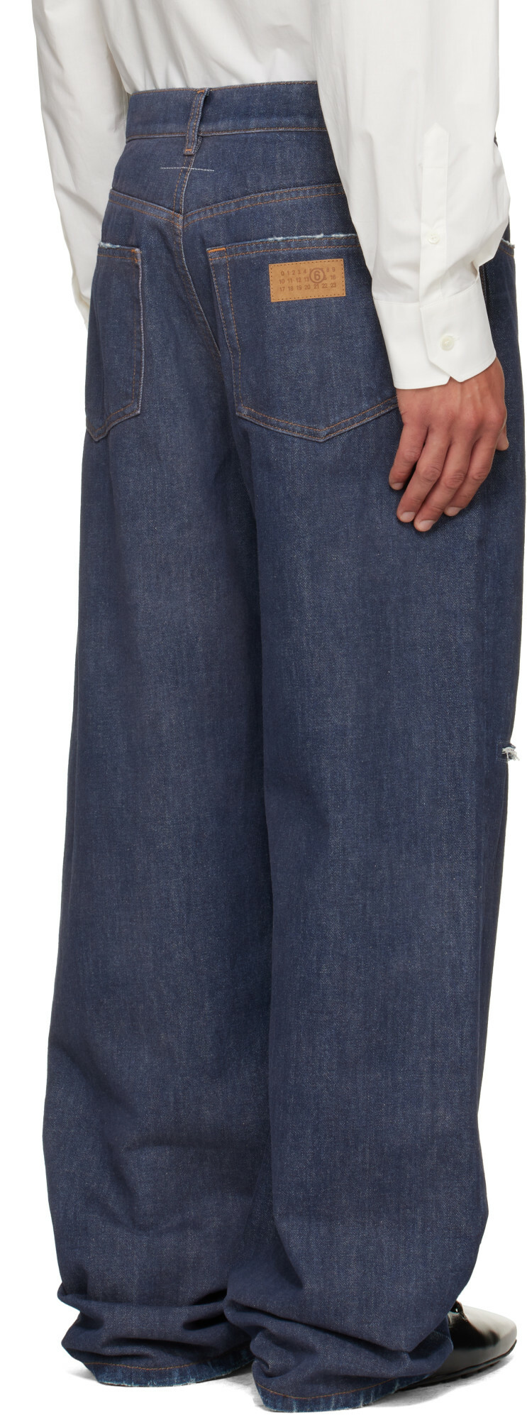 MM6 Maison Margiela Navy Wide-Leg jeans