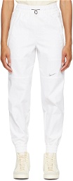 Nike White Twill Sportswear Lounge Pants
