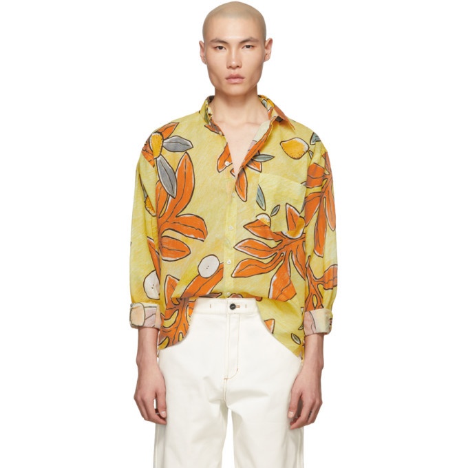 Jacquemus La Chemise Simon Floral-pattern Relaxed-Fit Linen Shirt Multicolor