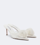 Aquazzura Wild Bloom appliqué satin mules