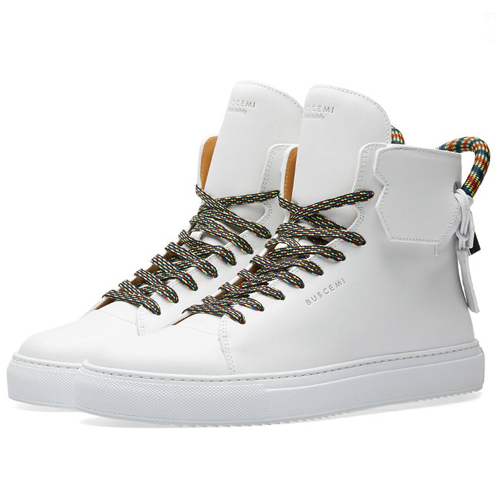 Photo: Buscemi 125MM Corda Leather High Sneaker