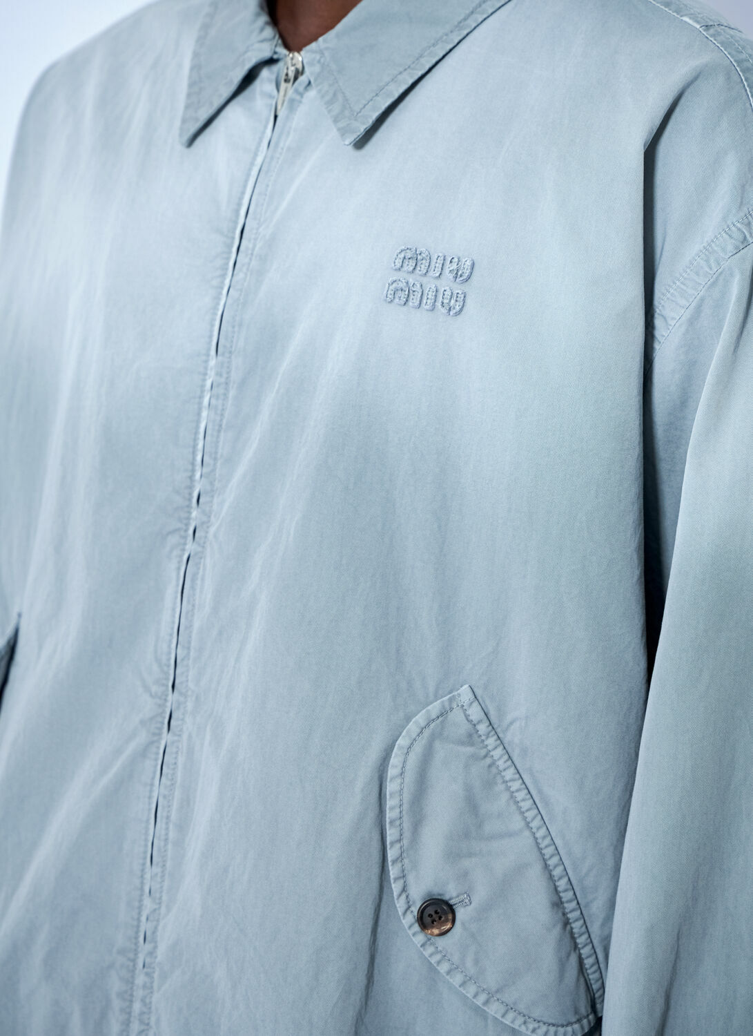 Miu Miu Old Twill Blouson Jacket