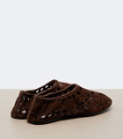 Alaïa Vienne suede slip-on shoes