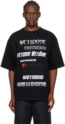 We11done Black 'LOVE WE11DONE' T-Shirt