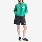 Sporty & Rich Women's Serif Logo Polar Sweatshirt in Spring Green Cream