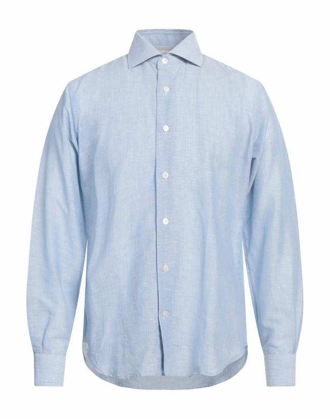Photo: Eleventy Platinum Mens Shirt Sky in Blue