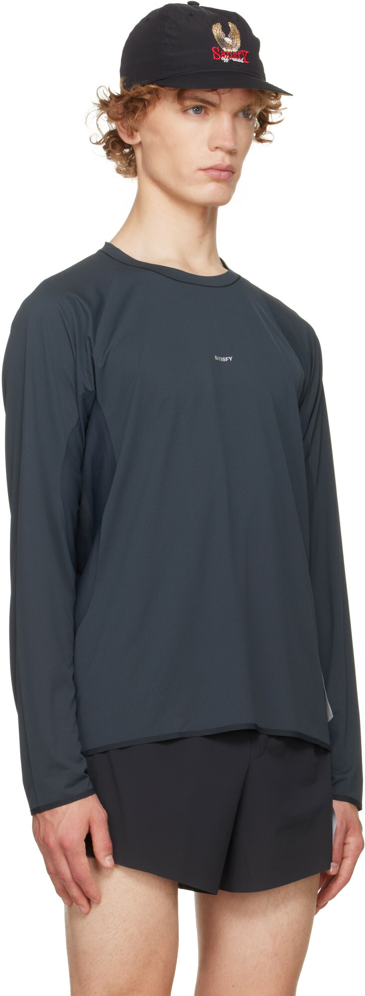 Satisfy Black AuraLite UV Long Running T‑shirt
