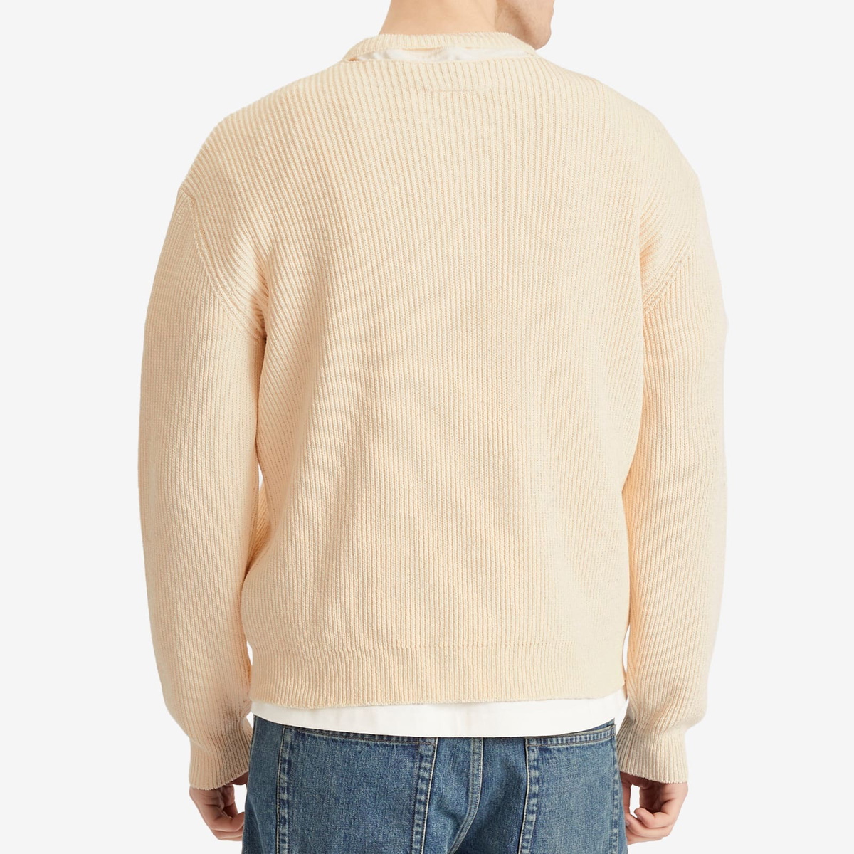 MM6 Maison Margiela Men's Logo Knit in Cream