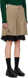 ADER error Beige Varto Shorts