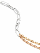 Yvonne Léon 18K Yellow And White Gold Solitaire Chain Bracelet