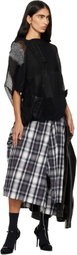 Maison MIHARA YASUHIRO Black & Gray Transform Coated Jacket Midi Skirt