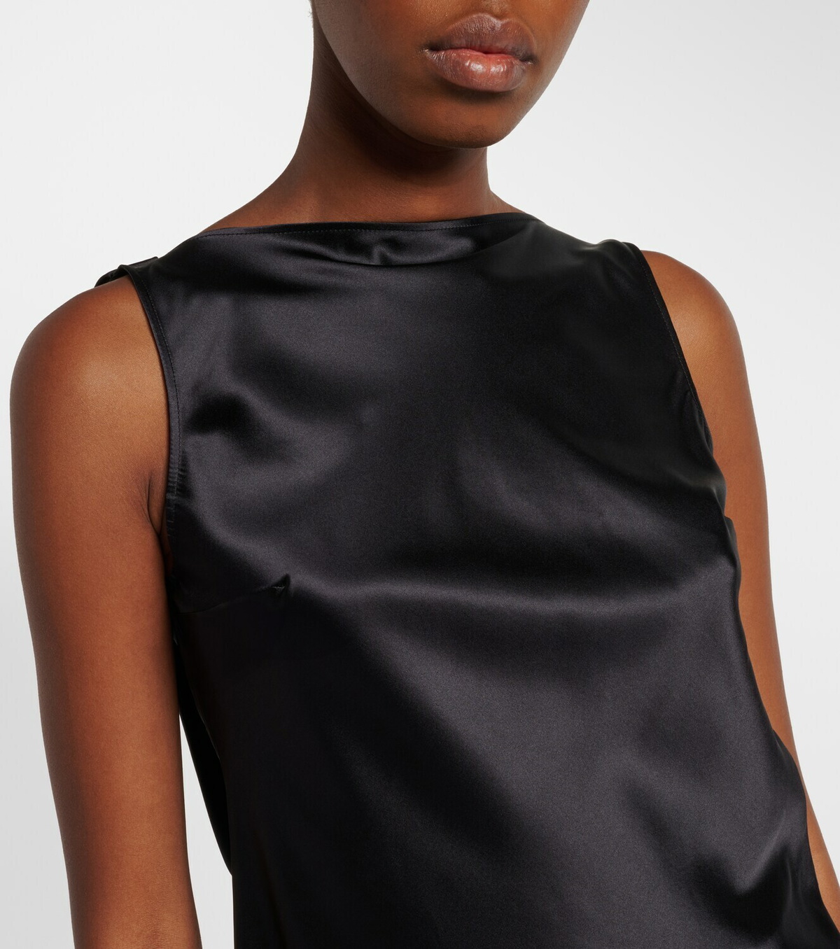 Nina Ricci Silk-blend satin top