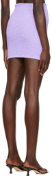 Hunza G Purple Nylon Miniskirt