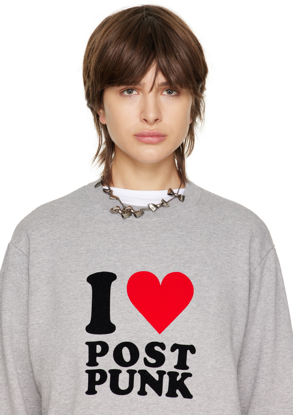 Acne Studios Silver Karen Kilimnik Edition Multi Bow Necklace Acne