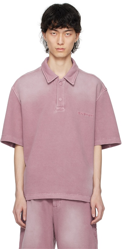 Photo: Solid Homme Purple Garment-Dyed Polo