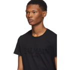 Balmain Black Glass Embroidered T-Shirt