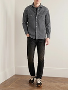 TOM FORD - Slim-Fit Washed-Denim Western Shirt - Gray