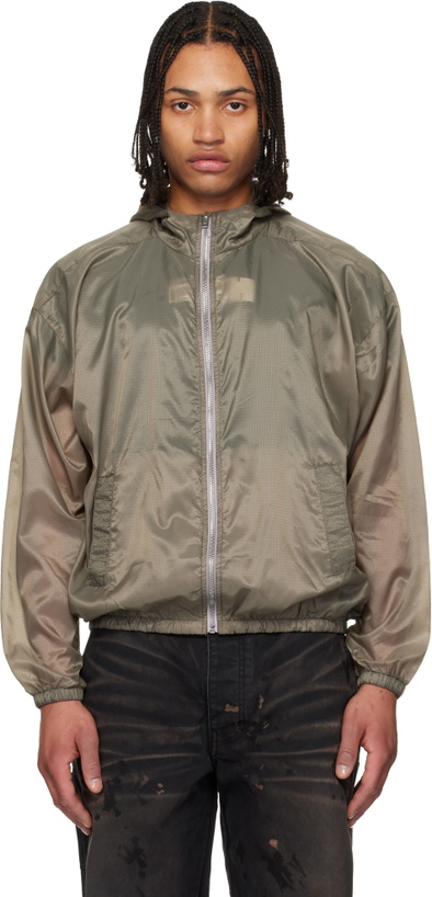 Photo: ALEXANDER DIGENOVA Khaki Taped Seam Rain Jacket