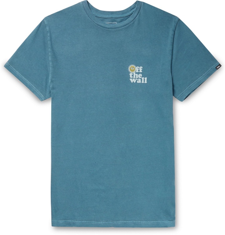 Photo: Vans - Printed Cotton-Jersey T-Shirt - Blue