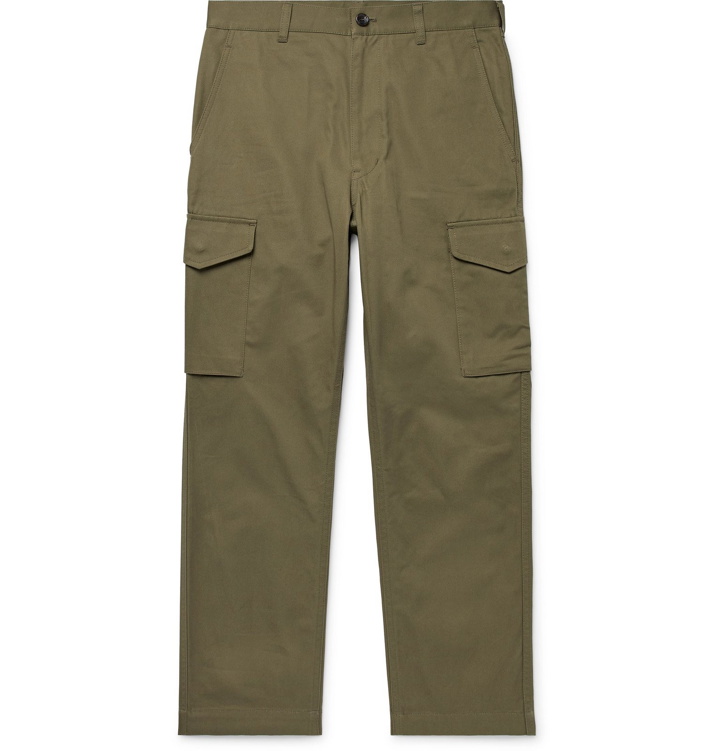 Photo: Comme des Garçons HOMME - Cropped Cotton-Twill Cargo Trousers - Green
