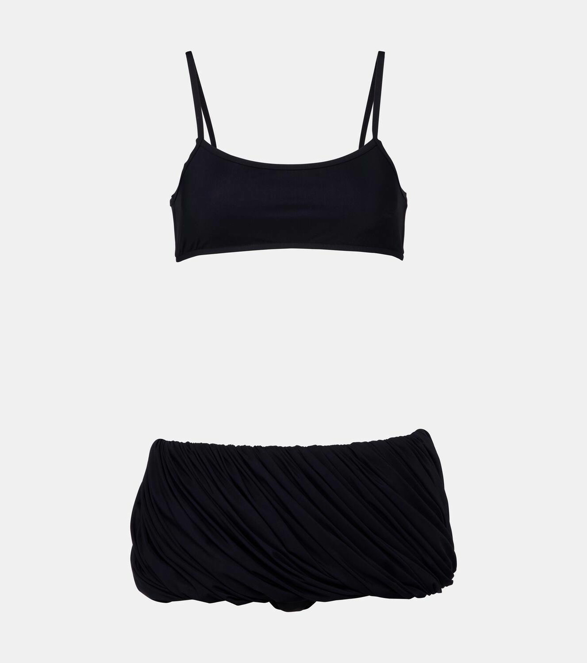 Alaïa Pleated low-rise bikini