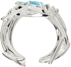 SWEETLIMEJUICE Silver & Blue Eyrie Trillion Ring