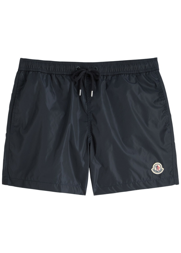 Photo: Moncler Logo Nylon Swim Shorts Navy