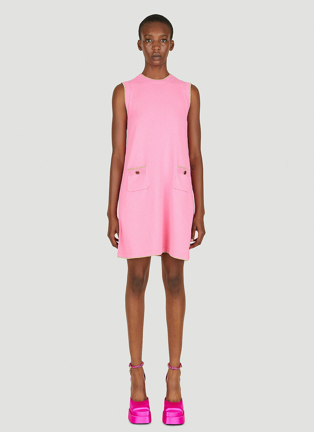 Pink shift 2024 dress sleeveless