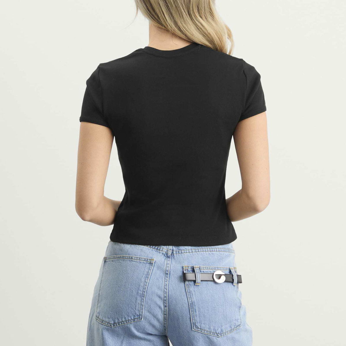 Coperni Women's Baby T-Shirt in Black-White Print