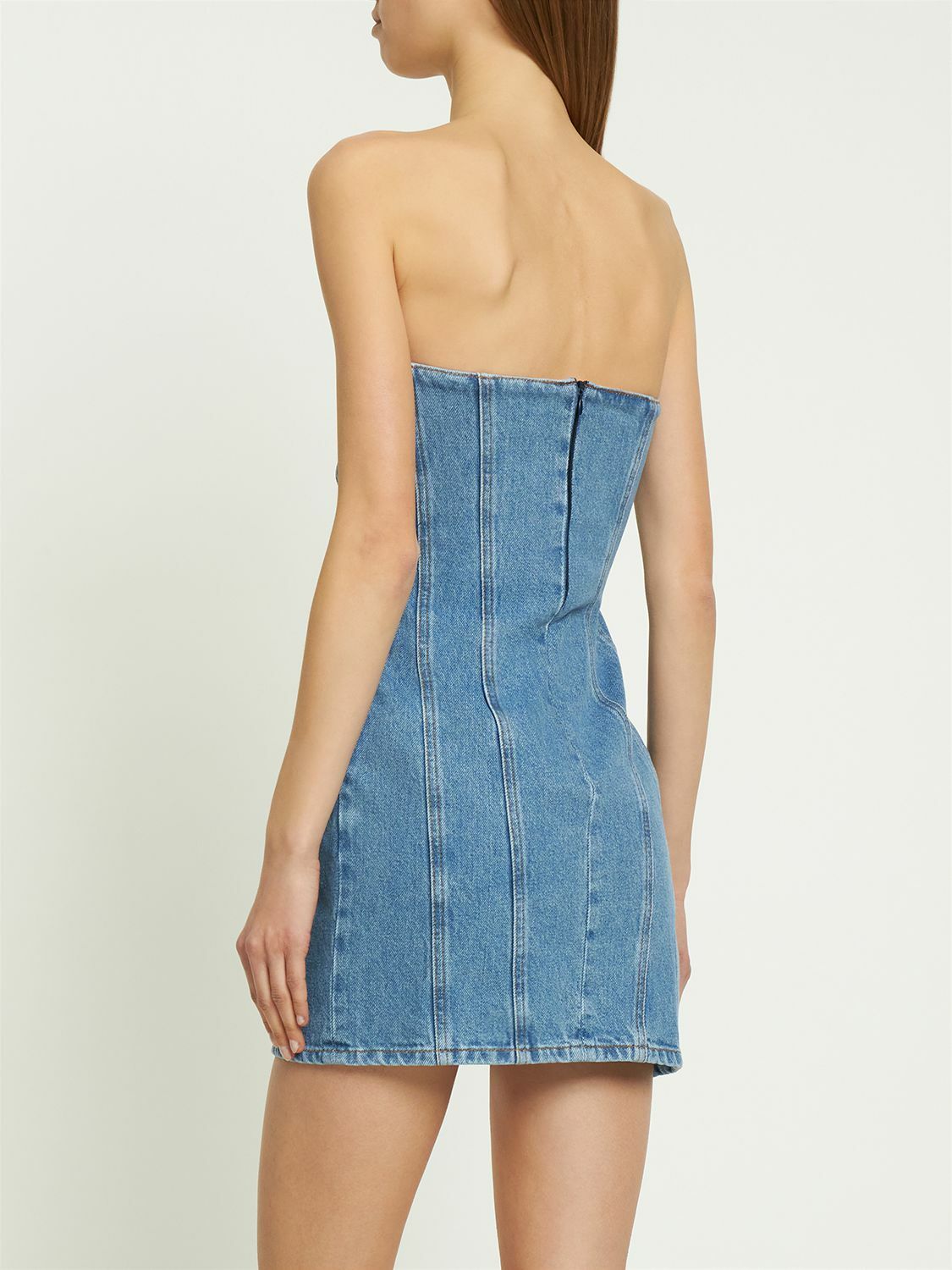 white christmas dresses Marni Stretch Denim Midi Balloon Dress