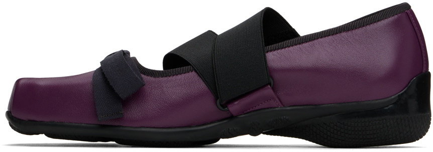 バレエシューズ [OPEN YY] CROSS BAND BALLET FLATS : PURPLE OPEN YY Purple Cross Band Ballerina Flats OPEN YY