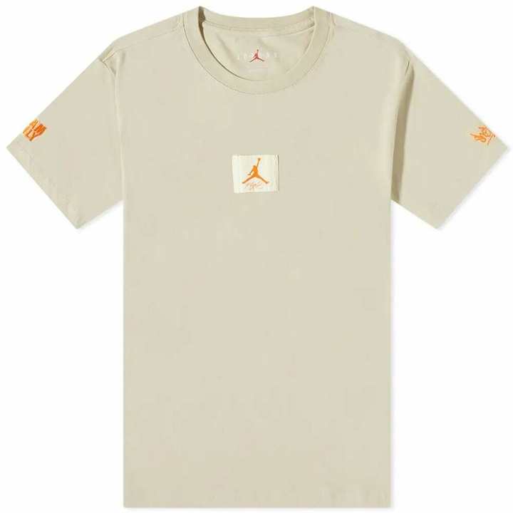 Photo: Air Jordan x Shelf Life T-Shirt in Rattan/Total Orange