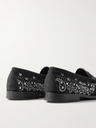 Rhude - Embroidered Canvas Penny Loafers - Black