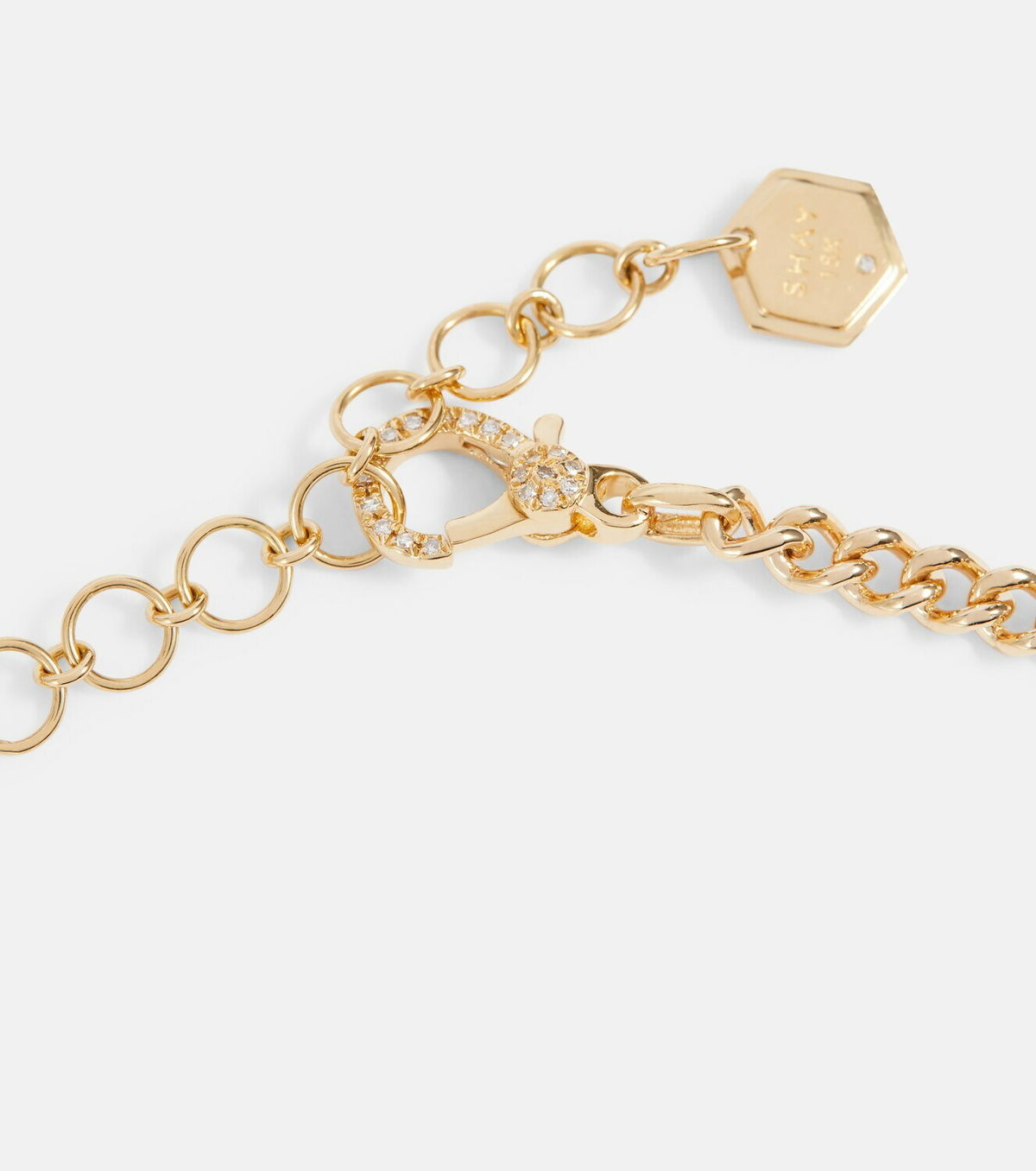 Shay Jewelry 18kt gold chainlink necklace with diamonds Shay Jewelry