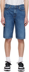 Hugo Blue Faded Denim Shorts