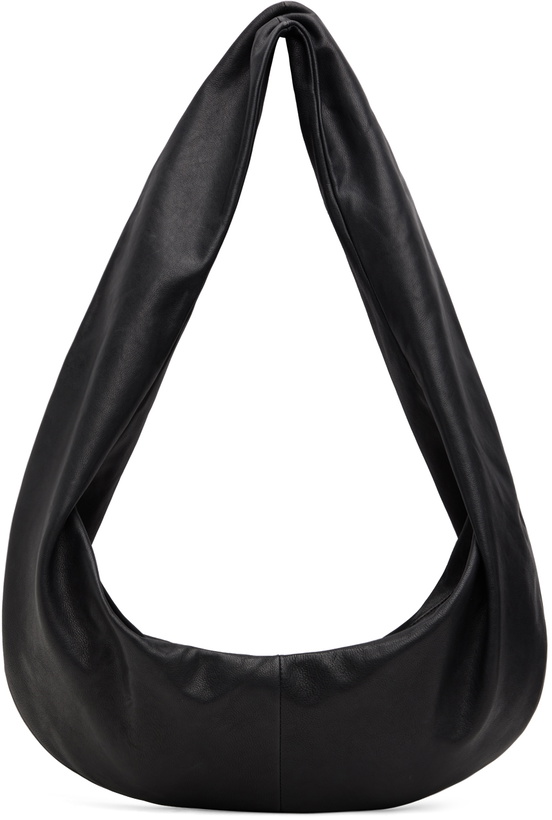 Photo: Gabriela Coll Garments Black No.297 Small Crossed Leather Bag
