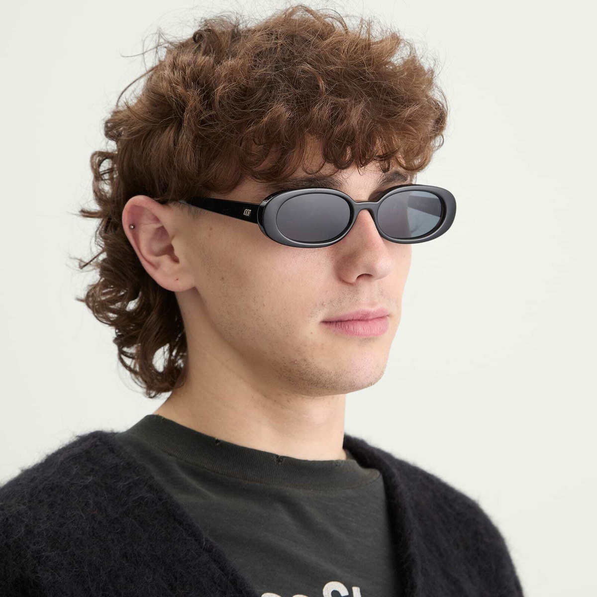 Le Specs Outta Love + Sunglasses in Black/Smoke Mono 