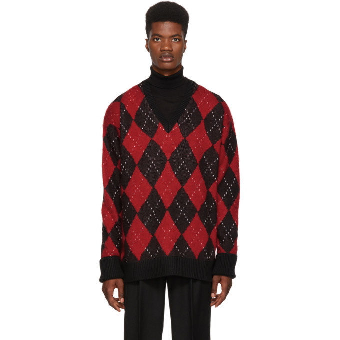 Photo: Alexander McQueen Multicolor Oversized Argyle Sweater