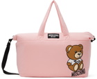 Moschino Baby Pink Teddy Bear Changing Bag & Mat Set