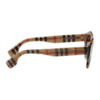 Burberry Beige Vintage Check Round Frame Sunglasses