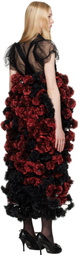 Noir Kei Ninomiya Red & Black Floral Maxi Skirt