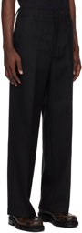 AMI Paris Black Large Fit Trousers