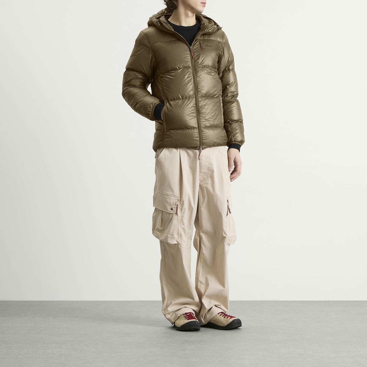 NANGA Men's Mountain Lodge Down Hooded Jacket in Mocha