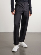 Satisfy - Straight-Leg Pertex® 3L Rain Logo-Appliquéd Recycled-Ripstop Trousers - Black